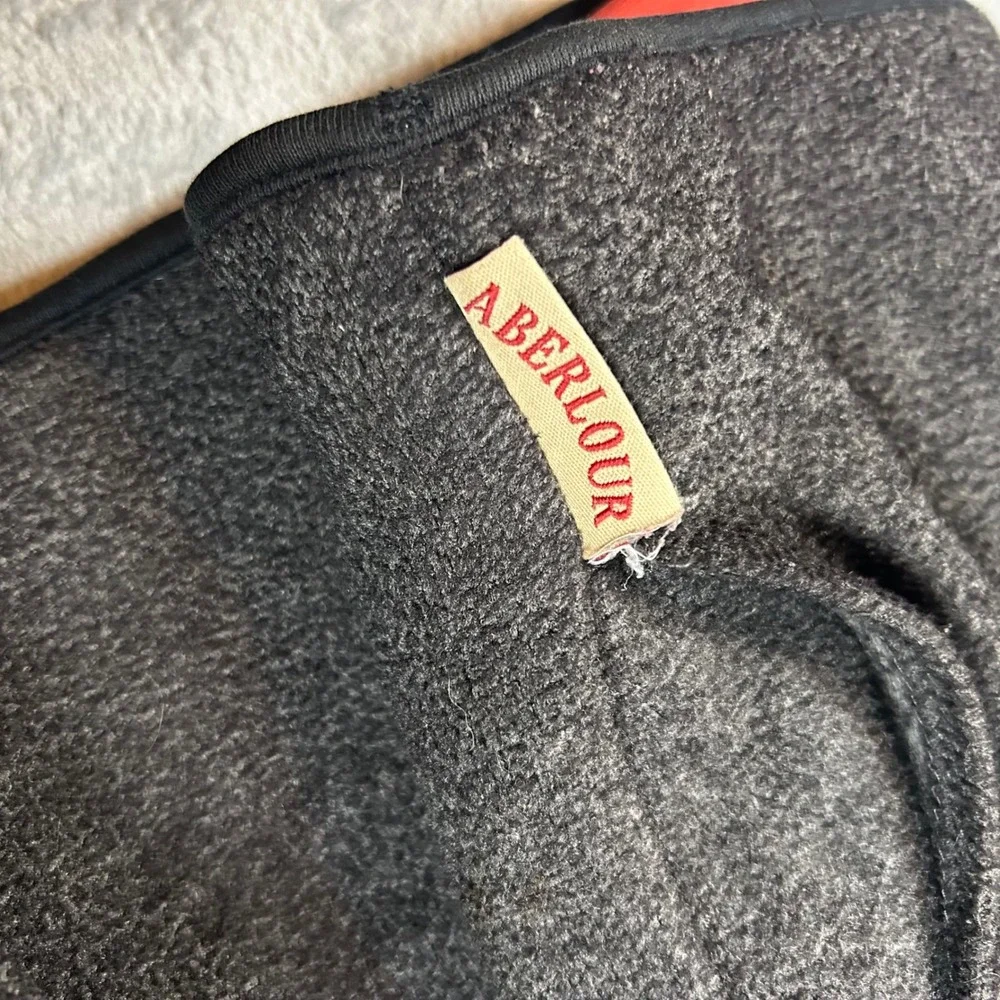 Aberlour Scotch Whisky Fleece Vest Mens XL Charcoal Grey Full Zip Red Lining